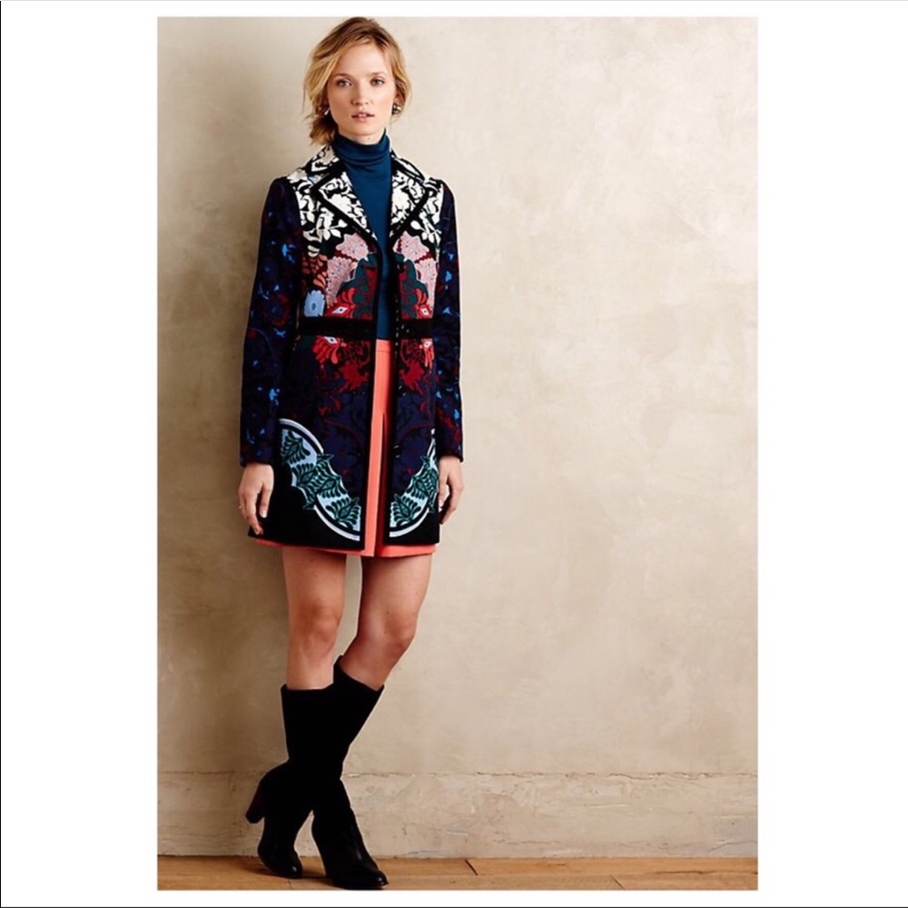 EUC Anthropologie Elevenses Florilege Coat